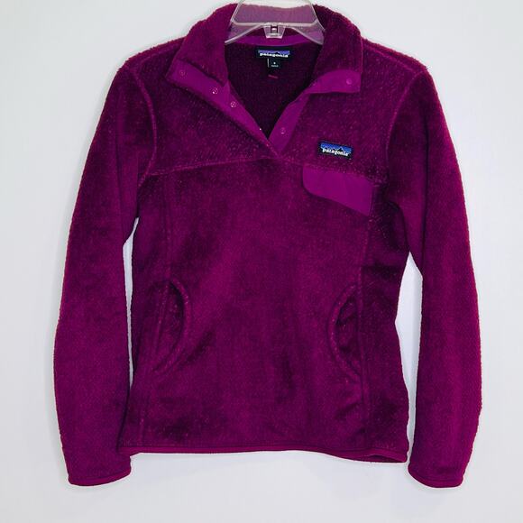 Patagonia Re-Tool Snap-T Fleece Pullover Women’s Small Purple Magenta Polartec - Picture 7 of 7